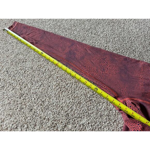 Lululemon Wunder Train High Rise Tight Leggings Crackle Glaze Vintage Orange - Picture 5 of 6